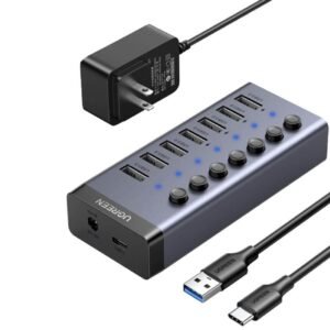 Ugreen USB 3.0 7-Port Hub-12V2A (DC: 5.5) Power Supply UK (UG- 90306)