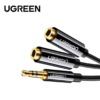 Ugreen 3.5mm Male to 2 Female Audio Cable 20cm Black (UG- 70683)