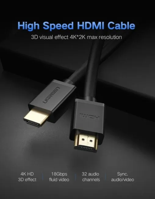 Ugreen HDMI Cable 30m Black (UG- 10114) - Ivonix Ugreen HDMI Cable 30m Black (UG- 10114)