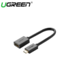 Ugreen Mini HDMI Male to HDMI Female Adapter Cable 22cm Black (UG- 20137)