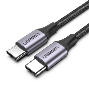 Ugreen USB 3.1 Type C Male to Type C Male Cable Nickel Plating Aluminum Shell 1.5m Gray (UG- 50751)