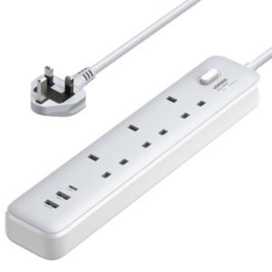 Ugreen Surge Protector Power Strip (6 AC Outlets + 65W 2A2C) UK White 2m (UG-35011)