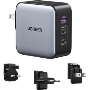Ugreen Nexode Pro 100W 3-Port GaN Fast Charger UK Grey+1.5M 100W Cable (UG-25875)