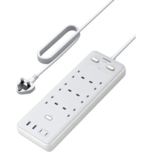 Ugreen Surge Protector Power Strip (6 AC Outlets + 65W 2A2C) UK White 2m (UG-35011)
