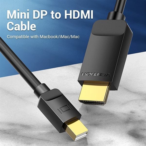Vention Mini DisplayPort to HDMI Cable 1.5M Black, HABBG