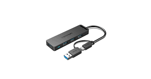 Vention 4-Port USB 3.0 Hub with USB-C & USB 3.0 Interface and Power Supply 0.15M, CHTBB