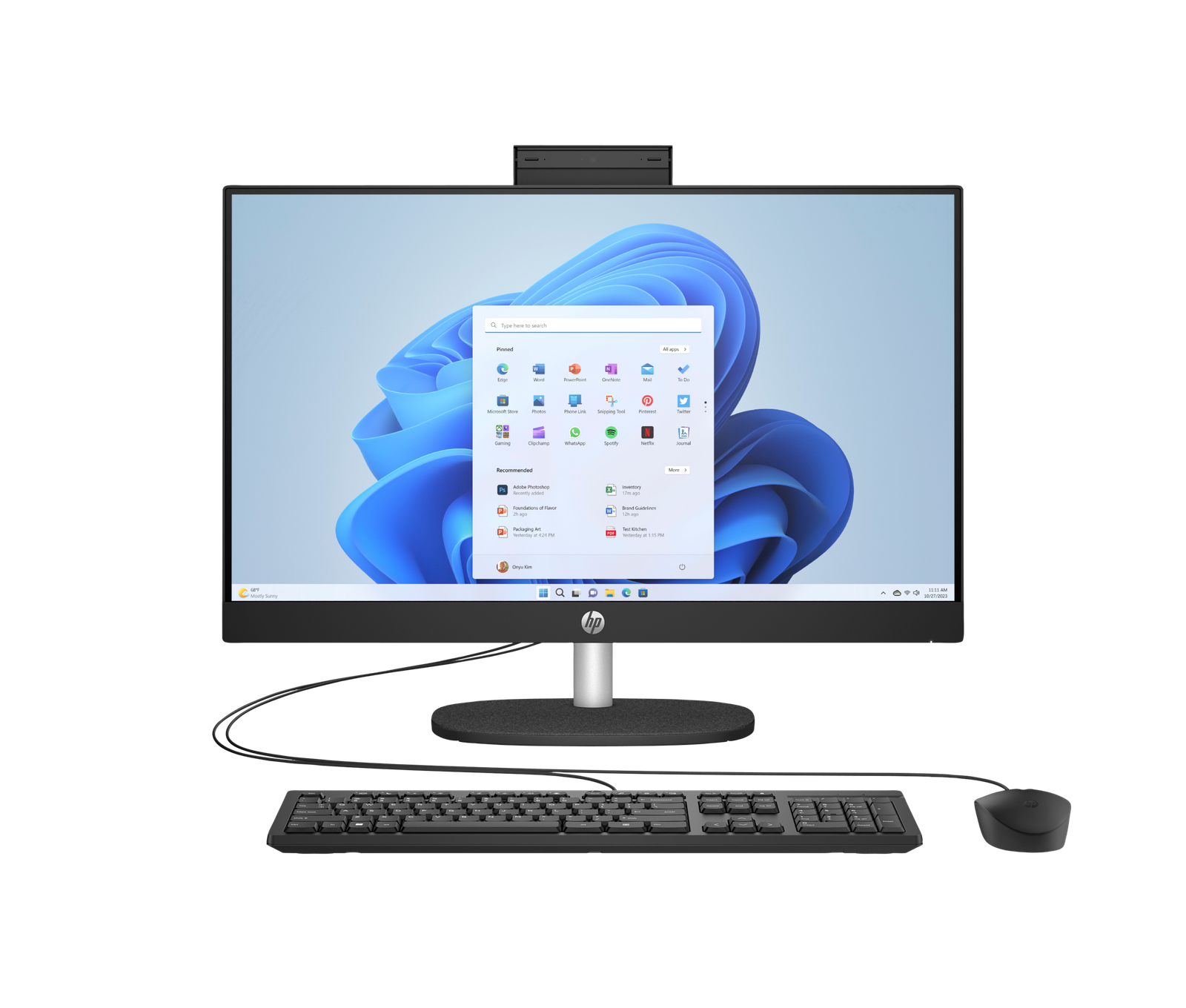 HP AIO 24-CR0035NH, Core i5 1335U (13th Gen), 8GB DDR4, 512GB SSD, 23.8-inch FHD,9S966EA