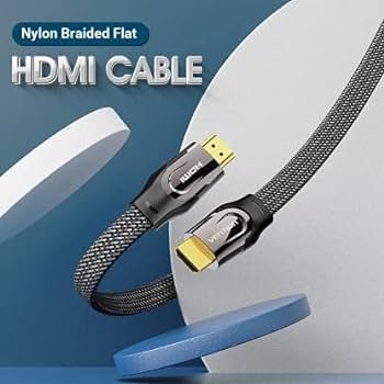 Vention Nylon Braided 4K Flat HDMI Cable 2M, Zinc Alloy Type, AASBH