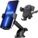 Vention One-Touch Clamping Car Phone Mount with Suction Cup Black, KCVB0