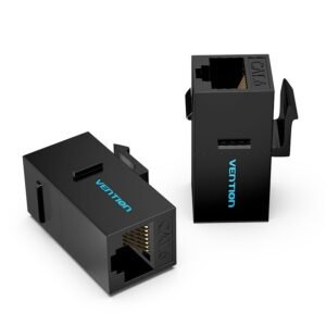 Vention Cat.6 UTP Keystone Jack Coupler, 10-Pack Black, IPGB0-10