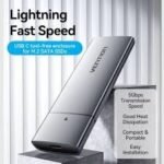 Vention M.2 NGFF SSD Enclosure USB 3.1 Gen 2, Gray Aluminum Alloy Type, KPFH0