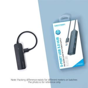 Vention 3-Port USB 2.0 Hub with 100M Ethernet Adapter, CHPBB