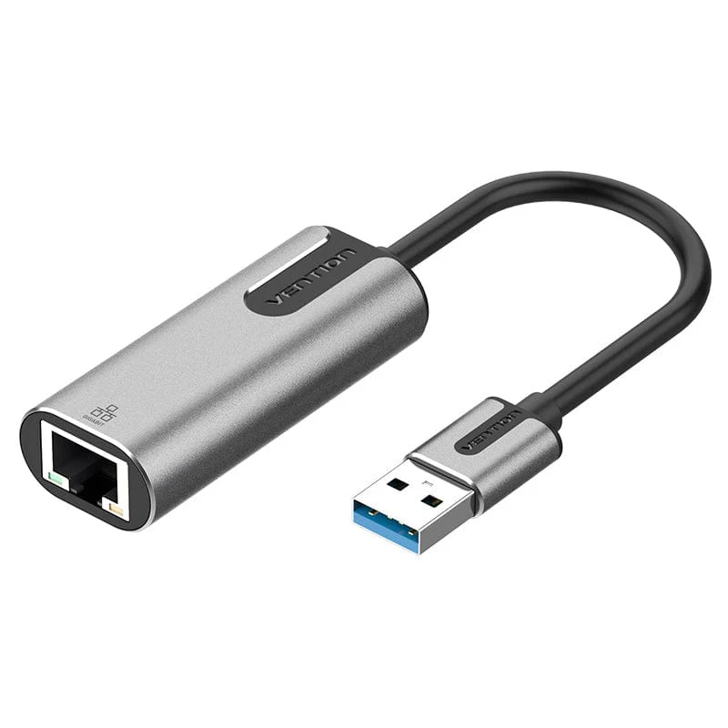 Vention USB-A to Gigabit Ethernet Adapter 0.15M Gray Aluminum Alloy Type – CEZHB