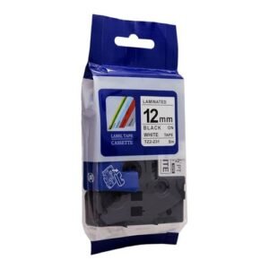 Brother TZ2-231 12mm x 8m Black on white label tape