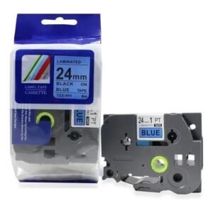 Brother TZ2-551 24mm x 8m Black on blue label tape