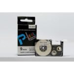 Casio PT-9WE Black on white cartridge
