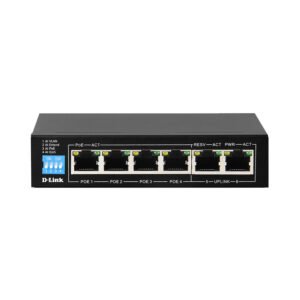 D-LINK DGS-F1006P-E, 6-Port Gigabit Switch (4 PoE + 2 Uplink),DGS-F1006P-E