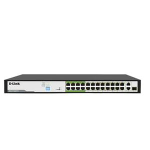D-LINK DGS-F1026P, 24-Port Gigabit PoE Switch + 2 SFP (250m Support),DGS-F1026P
