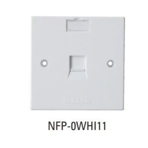 D-LINK NFP-0WHI11, Single Faceplate with Shutter & ID Plate (White),NFP-0WHI11
