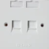 D-LINK NFP-0WHI21, Dual Faceplate with Shutter & ID Plate (White),NFP-0WHI21