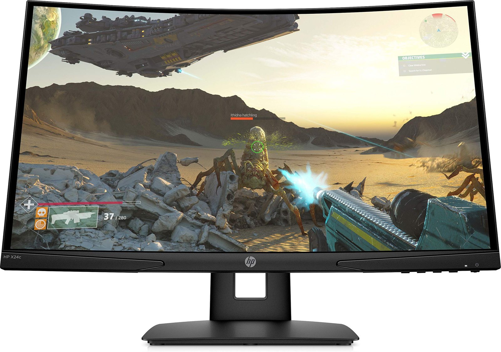 HP X24C, 23.6-inch FHD Curved Gaming Monitor,9FM22AS