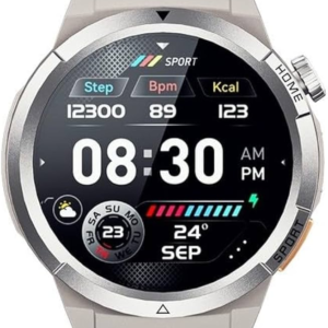 QCY Active GX Smartwatch, Black, Silver Gray