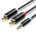 Vention 3.5MM Male to 2-Male RCA Adapter Cable 2M Black – BCLBH