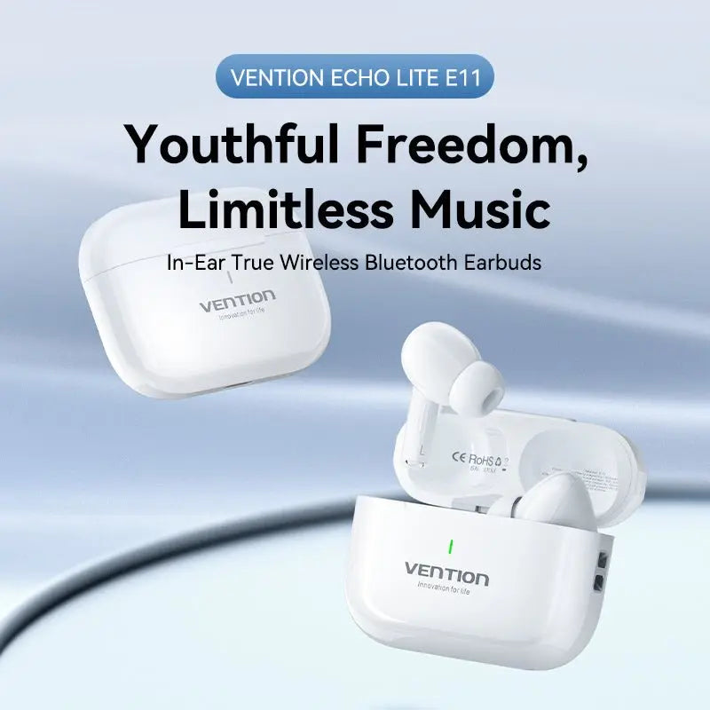 Vention Echo Lite E11 True Wireless Bluetooth Earbuds White, NBVW0 b - Ivonix