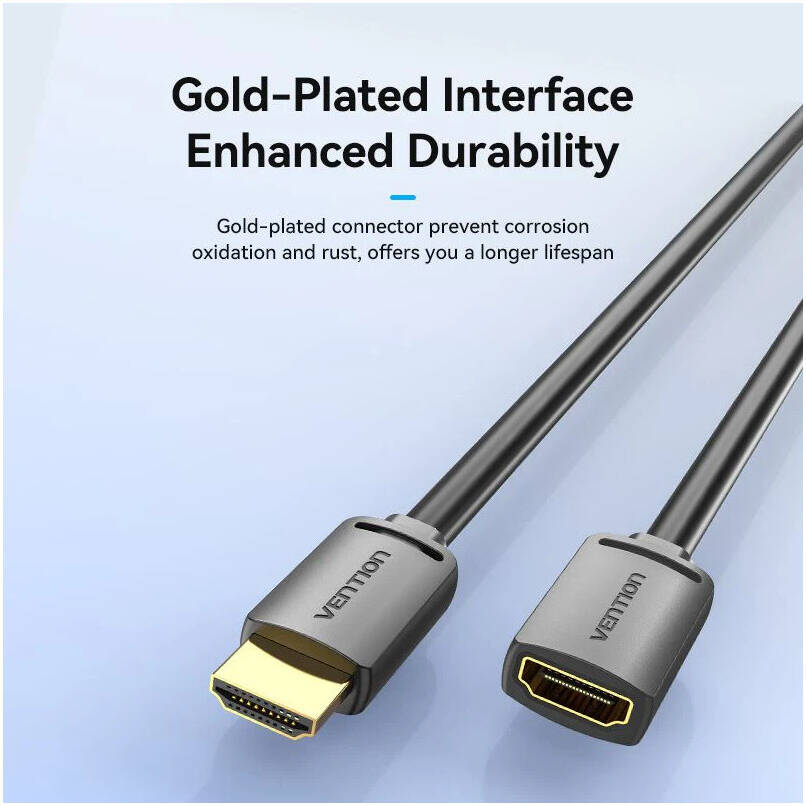 Vention HDMI Female to Female Extension Cable 0.5M Black (AAXBD) - Ivonix Vention HDMI Female to Female Extension Cable 0.5M Black (AAXBD)