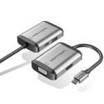 Vention HDMI to HDMI+VGA Converter 0.15M Gray Metal Type – AFVHB