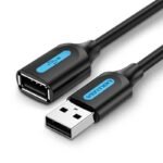 Vention USB 2.0 A Male to A Female Extension Cable 5M Black PVC Type – CBIBJ