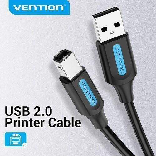 Vention USB 2.0 A Male to B Male Printer Cable with 2 Ferrite Cores 5M Black, VAS-A16-B500 a - Ivonix