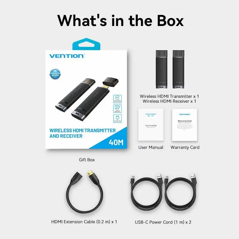 Vention Wireless HDMI Transmitter and Receiver, ADCL0 b - Ivonix