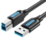 Vention USB2.0 A Male to B Male Printer Cable with 2*Ferrite Core 5M Black – VAS-A16-B500