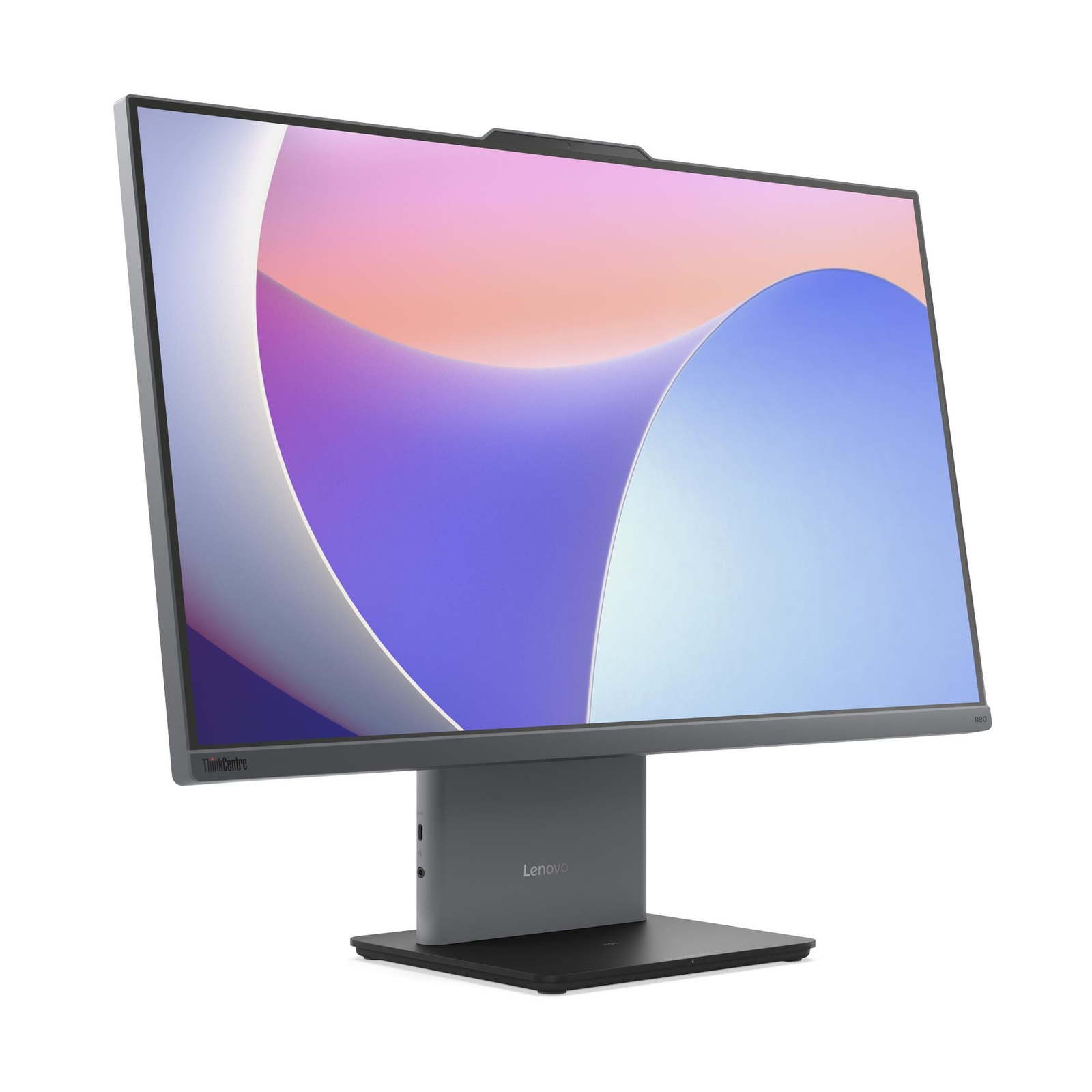 Lenovo ThinkCentre neo 50a 27 Gen 5, Intel Core 5 210H, 16GB DDR5 5200, 512GB SSD M.2 2280 PCIe 4.0x4 NVMe, No OS, 27" FHD IPS, No ODD, WLAN + Bluetooth (Intel Wi-Fi 6 AX201, 802.11ax 2x2 + BT5.2), 5.0MP Camera, 3Wx2 Speakers, EOS Wireless Keyboard & Mouse, Luna Grey, 2 Year Warranty, Rear Ports: One USB-A (USB 10Gbps / USB 3.2 Gen 2), Two USB-A (Hi-Speed USB / USB 2.0), One HDMI-in 1.4, One HDMI-out 2.1 TMDS, One Ethernet (RJ-45), One power connector, Left Ports: One USB-C (USB 10Gbps / USB 3.2 Gen 2), data transfer and 15W charging, One headphone / microphone combo jack (3.5mm) - 12SA003XUM - Image 4