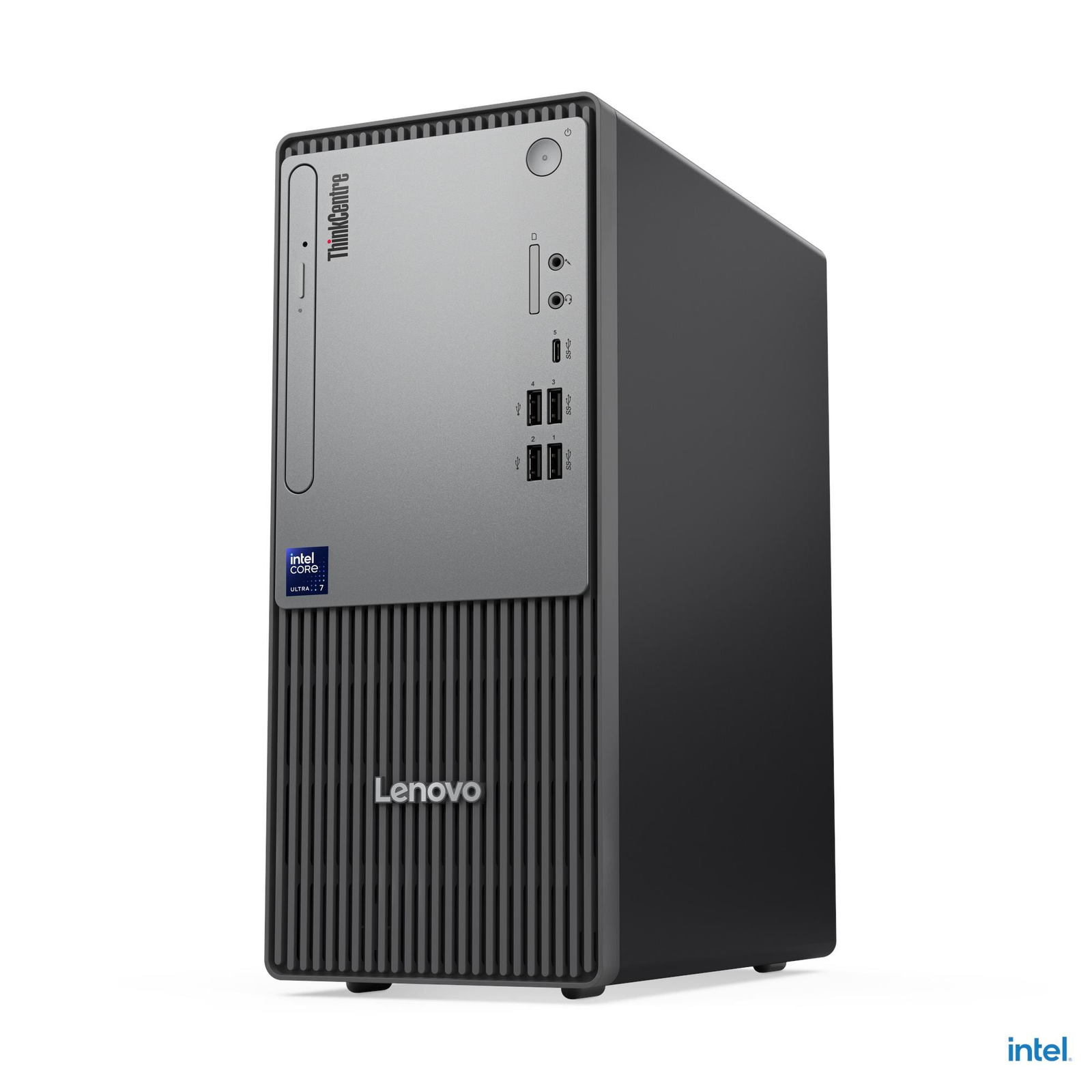Lenovo ThinkCentre neo 50t Gen 6 Tower, Intel Core Ultra 5 225, 8GB DDR5 5600 (Up to 64GB Support), 512GB SSD M.2 2280 PCIe 4.0x4 NVMe, No OS, No ODD, WLAN + Bluetooth (Intel Wi-Fi 6 AX203, 802.11ax 2x2 + BT5.2), 2W Speakers, USB Calliope Keyboard & Mouse, Black, 3 Year Warranty, Front Ports: One USB-C (USB 5Gbps / USB 3.2 Gen 1), with data transfer and 15W charging, Two USB-A (Hi-Speed USB / USB 2.0), Two USB-A (USB 5Gbps / USB 3.2 Gen 1), headphone / microphone combo jack (3.5mm), One microphone (3.5mm), Rear Ports: Two USB-A (Hi-Speed USB / USB 2.0), Two USB-A (USB 5Gbps / USB 3.2 Gen 1), one supports Smart Power On, One HDMI 2.1 TMDS, One DisplayPort 1.4, One VGA, One Ethernet (RJ-45), One line-out (3.5mm), Kensington Security Slot - 13BD002WUM No Monitor - Image 4