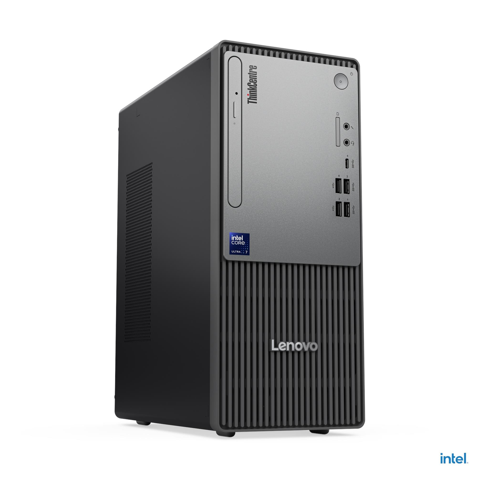 Lenovo ThinkCentre neo 50t Gen 6 Tower, Intel Core Ultra 5 225, 8GB DDR5 5600 (Up to 64GB Support), 512GB SSD M.2 2280 PCIe 4.0x4 NVMe, No OS, No ODD, WLAN + Bluetooth (Intel Wi-Fi 6 AX203, 802.11ax 2x2 + BT5.2), 2W Speakers, USB Calliope Keyboard & Mouse, Black, 3 Year Warranty, Front Ports: One USB-C (USB 5Gbps / USB 3.2 Gen 1), with data transfer and 15W charging, Two USB-A (Hi-Speed USB / USB 2.0), Two USB-A (USB 5Gbps / USB 3.2 Gen 1), headphone / microphone combo jack (3.5mm), One microphone (3.5mm), Rear Ports: Two USB-A (Hi-Speed USB / USB 2.0), Two USB-A (USB 5Gbps / USB 3.2 Gen 1), one supports Smart Power On, One HDMI 2.1 TMDS, One DisplayPort 1.4, One VGA, One Ethernet (RJ-45), One line-out (3.5mm), Kensington Security Slot - 13BD002WUM No Monitor - Image 3