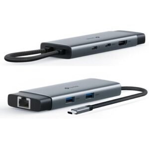 TP-Link 6-Port USB-C Hub (RJ45, 2x USB-A, HDMI, PD, USB-C) - Model No: TL-UH6120C