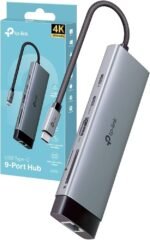 TP-Link 9-Port USB-C Hub (RJ45, 3x USB-A, HDMI, PD, USB-C, SD & microSD) - Model No: TL-UH6120C