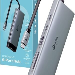 TP-Link 9-Port USB-C Hub (RJ45, 3x USB-A, HDMI, PD, USB-C, SD & microSD) - Model No: TL-UH6120C