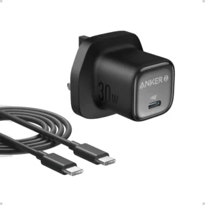 Anker Zolo Charger (30W, PD 3.0, with 1.0m C to C Cable) White