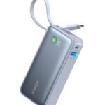 Anker Power Bank (10K, 30W, Built-in USB-C Cable) Blue