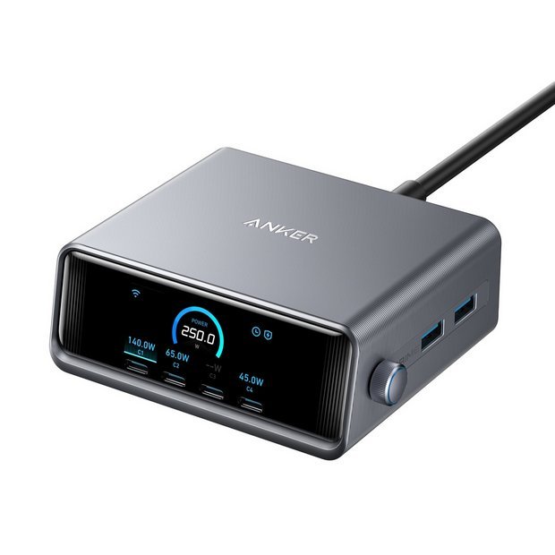 Anker Prime 250W GaN Desktop Charger (6 Ports) Silver