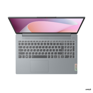 Lenovo IdeaPad Slim 3 15ABR8, AMD Ryzen 7 5825U, 16GB DDR4 3200 Soldered (not upgradable), 512GB SSD M.2 2242 PCIe 4.0×4 NVMe, Intergrated AMD Redeon Graphics, Windows 11 Home, 15.6″ FHD IPS Touch Screen, No ODD, WLAN + Bluetooth (Wi-Fi 6, 802.11ax 2×2 + BT5.2), HD 720p with Privacy Shutter Webcam, Stereo speakers, Arctic Grey, 1 Year Warranty from seller, Ports: Two USB 3.2 Gen 1, One USB-C 3.2 Gen 1 (support data transfer, USB PD 45-65W and DisplayPort 1.2), One HDMI 1.4b, One Headphone / microphone combo jack (3.5mm), One SD card reader, One Round tip Power connector – 82XM00LMUS