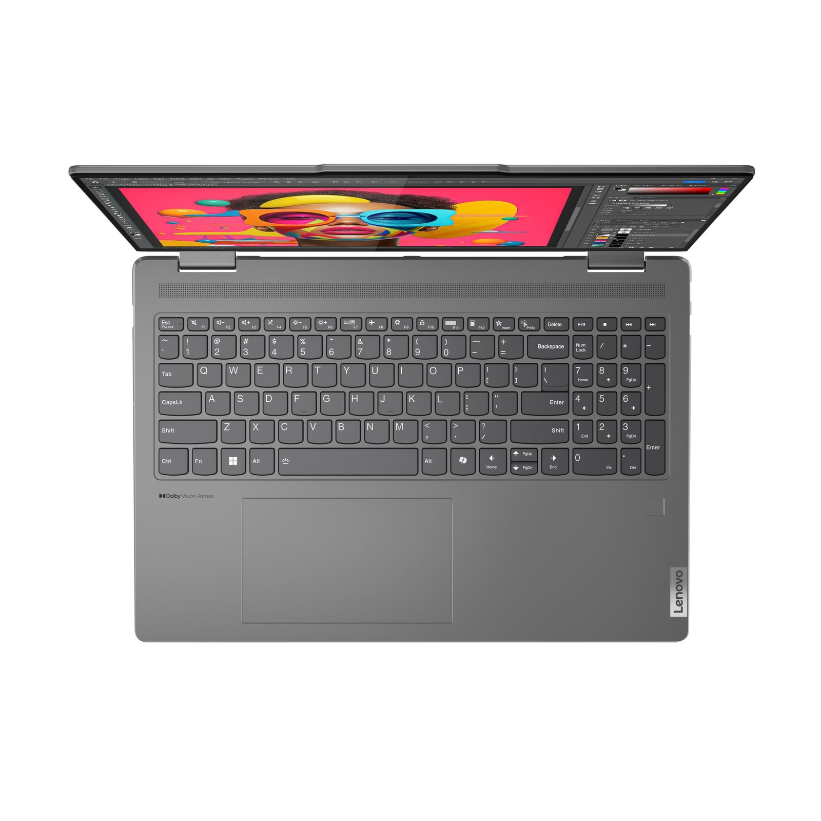 Lenovo Yoga 7 2-in-1 16IML9 AI PC, Intel Core Ultra 7 155U, 16GB Soldered LPDDR5X-7467, 1TB SSD M.2 2242 PCIe 4.0x4 NVMe,Intergrated Intel Arc Graphics, Windows 11 Home, 16" WUXGA IPS Touch Screen, No ODD, WLAN + Bluetooth (Wi-Fi 6E, 802.11ax 2x2 + BT5.3), FHD 1080p + IR with Privacy Shutter Webcam, Fingerprint Reader, Backlit Keyboard (US), Stereo speakers, 2W x2, optimized with Dolby Atmos, Storm Grey, 1 Year Warranty from seller, Ports: OneUSB-A (USB 5Gbps), Always On, One USB-A (USB 5Gbps), Two Thunderbolt 4 USB Type-C, with USB PD 3.1 and DisplayPort 2.1, One HDMI 2.1, up to 4K/60Hz, One Headphone / microphone combo jack (3.5mm), One microSD card reader - 83DL0002US Lenovo Digital Pen not Included - Image 5