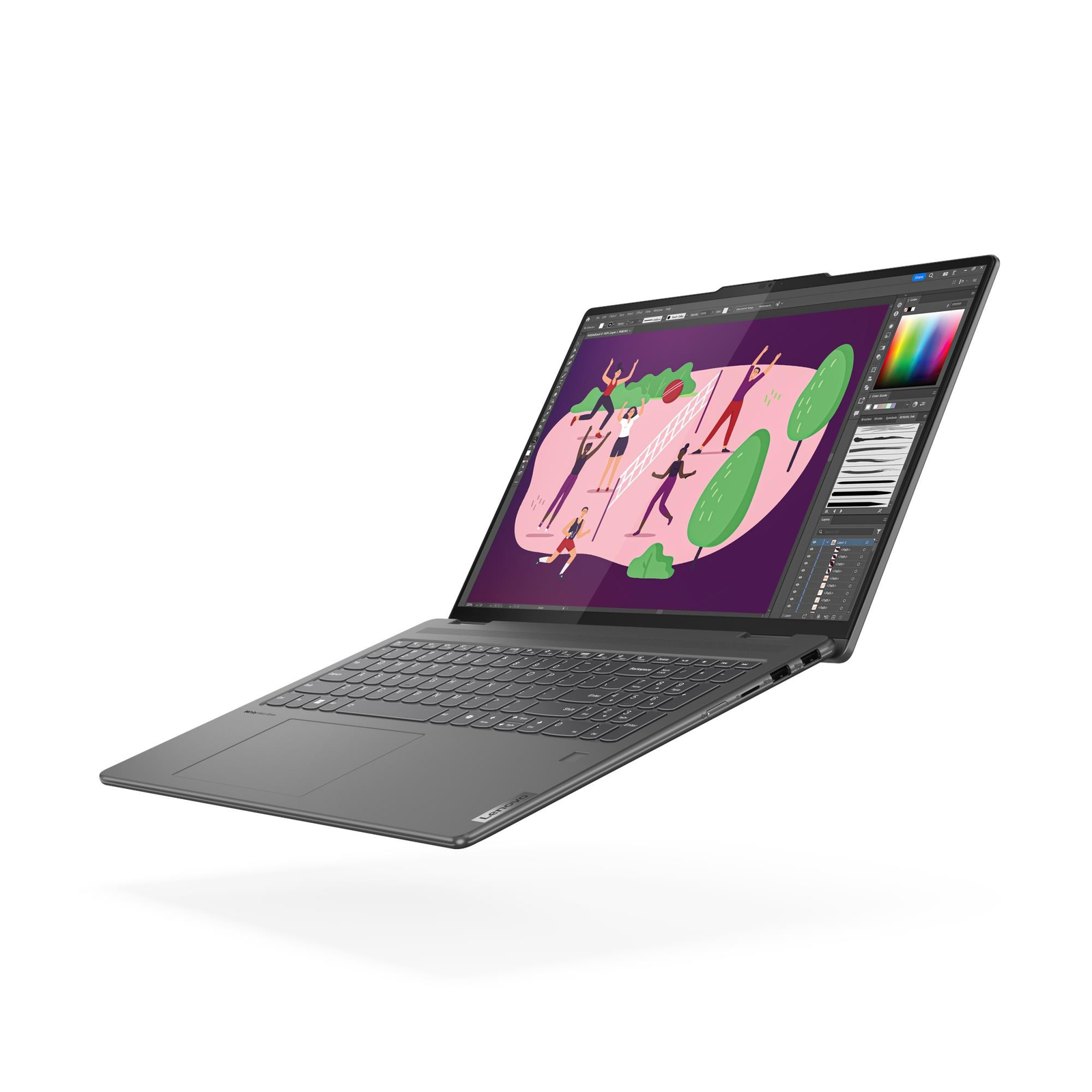 Lenovo Yoga 7 2-in-1 16IML9 AI PC, Intel Core Ultra 7 155U, 16GB Soldered LPDDR5X-7467, 1TB SSD M.2 2242 PCIe 4.0x4 NVMe,Intergrated Intel Arc Graphics, Windows 11 Home, 16" WUXGA IPS Touch Screen, No ODD, WLAN + Bluetooth (Wi-Fi 6E, 802.11ax 2x2 + BT5.3), FHD 1080p + IR with Privacy Shutter Webcam, Fingerprint Reader, Backlit Keyboard (US), Stereo speakers, 2W x2, optimized with Dolby Atmos, Storm Grey, 1 Year Warranty from seller, Ports: OneUSB-A (USB 5Gbps), Always On, One USB-A (USB 5Gbps), Two Thunderbolt 4 USB Type-C, with USB PD 3.1 and DisplayPort 2.1, One HDMI 2.1, up to 4K/60Hz, One Headphone / microphone combo jack (3.5mm), One microSD card reader - 83DL0002US Lenovo Digital Pen not Included - Image 4