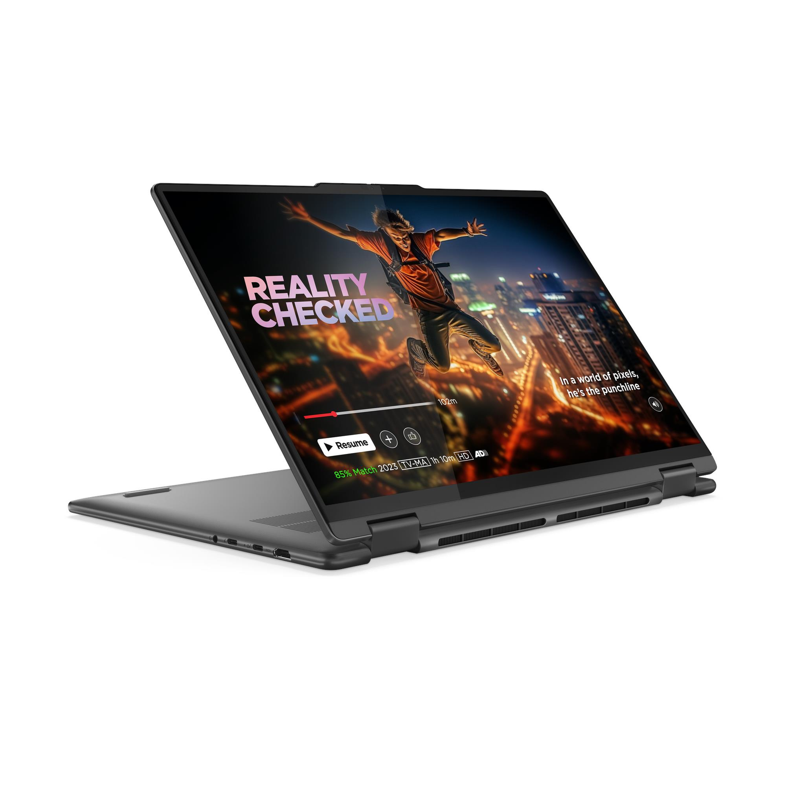 Lenovo Yoga 7 2-in-1 16IML9 AI PC, Intel Core Ultra 7 155U, 16GB Soldered LPDDR5X-7467, 1TB SSD M.2 2242 PCIe 4.0x4 NVMe,Intergrated Intel Arc Graphics, Windows 11 Home, 16" WUXGA IPS Touch Screen, No ODD, WLAN + Bluetooth (Wi-Fi 6E, 802.11ax 2x2 + BT5.3), FHD 1080p + IR with Privacy Shutter Webcam, Fingerprint Reader, Backlit Keyboard (US), Stereo speakers, 2W x2, optimized with Dolby Atmos, Storm Grey, 1 Year Warranty from seller, Ports: OneUSB-A (USB 5Gbps), Always On, One USB-A (USB 5Gbps), Two Thunderbolt 4 USB Type-C, with USB PD 3.1 and DisplayPort 2.1, One HDMI 2.1, up to 4K/60Hz, One Headphone / microphone combo jack (3.5mm), One microSD card reader - 83DL0002US Lenovo Digital Pen not Included - Image 3