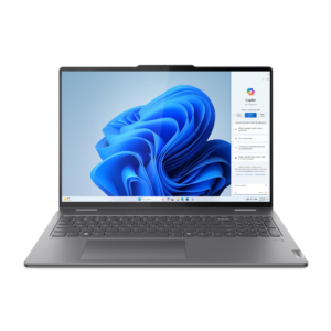 Lenovo Yoga 7 2-in-1 16IML9 AI PC, Intel Core Ultra 7 155U, 16GB Soldered LPDDR5X-7467, 1TB SSD M.2 2242 PCIe 4.0×4 NVMe,Intergrated Intel Arc Graphics, Windows 11 Home, 16″ WUXGA IPS Touch Screen, No ODD, WLAN + Bluetooth (Wi-Fi 6E, 802.11ax 2×2 + BT5.3), FHD 1080p + IR with Privacy Shutter Webcam, Fingerprint Reader, Backlit Keyboard (US), Stereo speakers, 2W x2, optimized with Dolby Atmos, Storm Grey, 1 Year Warranty from seller, Ports: OneUSB-A (USB 5Gbps), Always On, One USB-A (USB 5Gbps), Two Thunderbolt 4 USB Type-C, with USB PD 3.1 and DisplayPort 2.1, One HDMI 2.1, up to 4K/60Hz, One Headphone / microphone combo jack (3.5mm), One microSD card reader – 83DL0002US Lenovo Digital Pen not Included