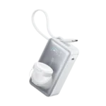 Anker MagGo Power Bank (10K, 30W, Built-in USB-C Cable, Made for Apple Watch) White