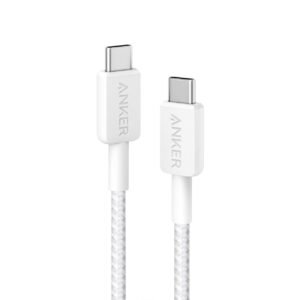 Anker 322 USB-C to USB-C Cable (3ft, 60W, Braided) White